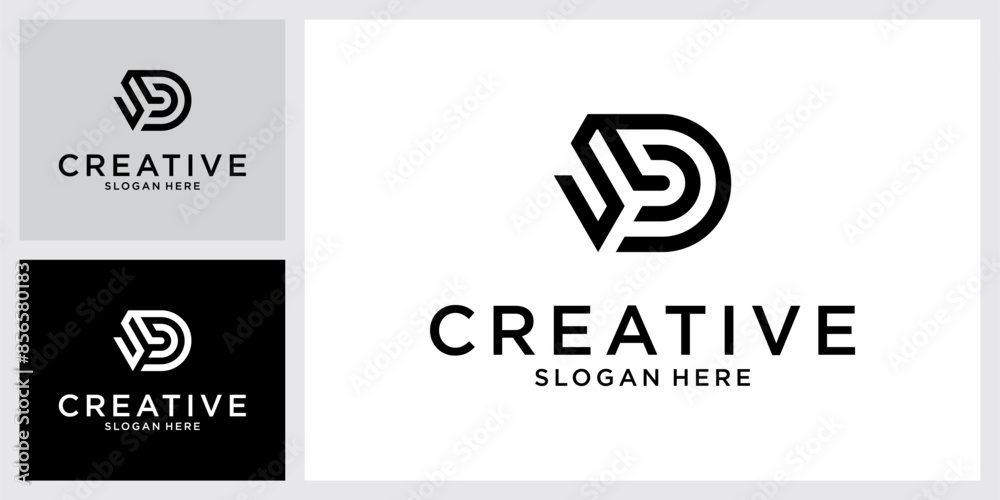 SD or DS initial letter logo design concept SD or DS initial letter logo design concept