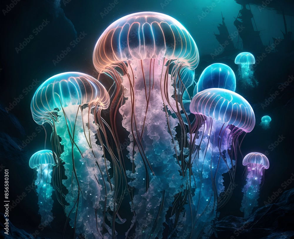 jelly fish in the aquarium jelly fish in the aquarium