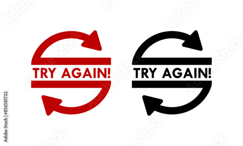Try again design logo template illustration