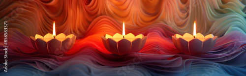  subtle gradient background bursts reminiscent of light emanating from diyas or candles, using soft transitions and a limited color palette to convey the festive spirit of Diwali photo