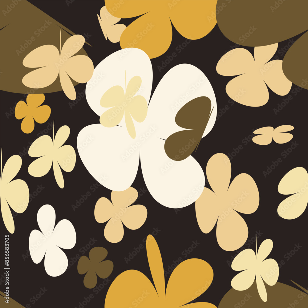 Simple and cute daisy flower floral seamless pattern for kids. Creative kids texture for fabric. flower texture, vector repeat pattern background Simple and cute daisy flower floral seamless pattern for kids. Creative kids texture for fabric. flower texture, vector repeat pattern background