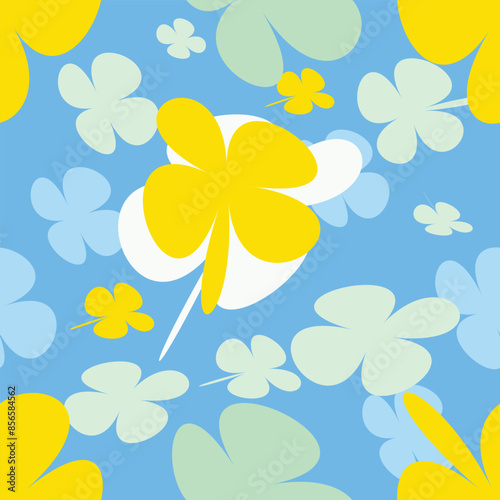 Simple and cute daisy flower floral seamless pattern for kids. Creative kids texture for fabric. flower texture, vector repeat pattern background