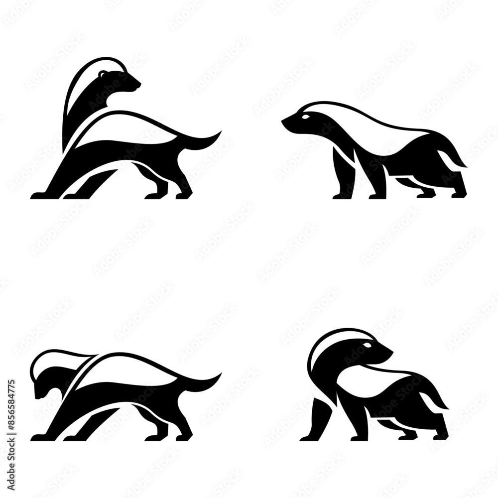 Fototapeta premium Honey Badger Logo icon Design Vector Image