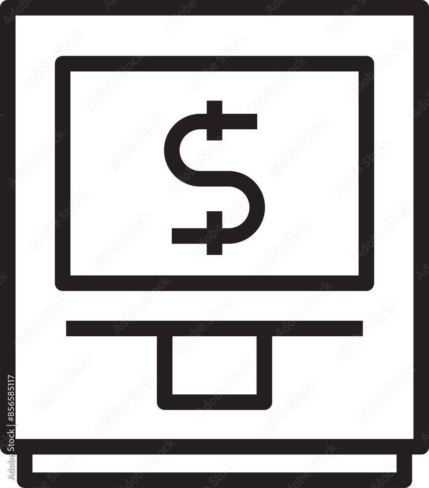ATM Automated Teller Machine Icon
ATM Automated Teller Machine Icon