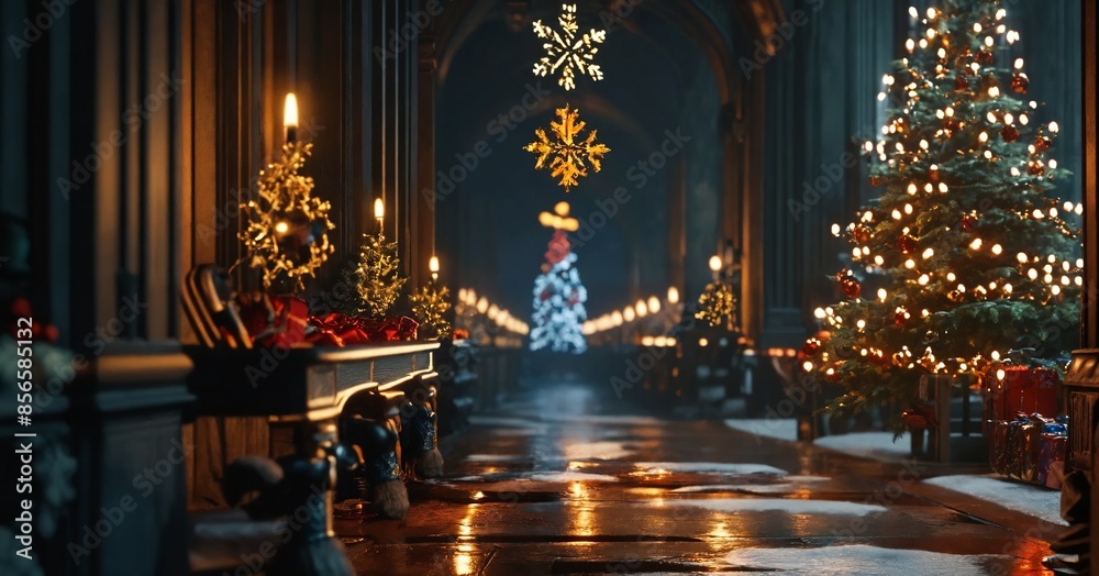 Fototapeta premium decorated city for Christmas