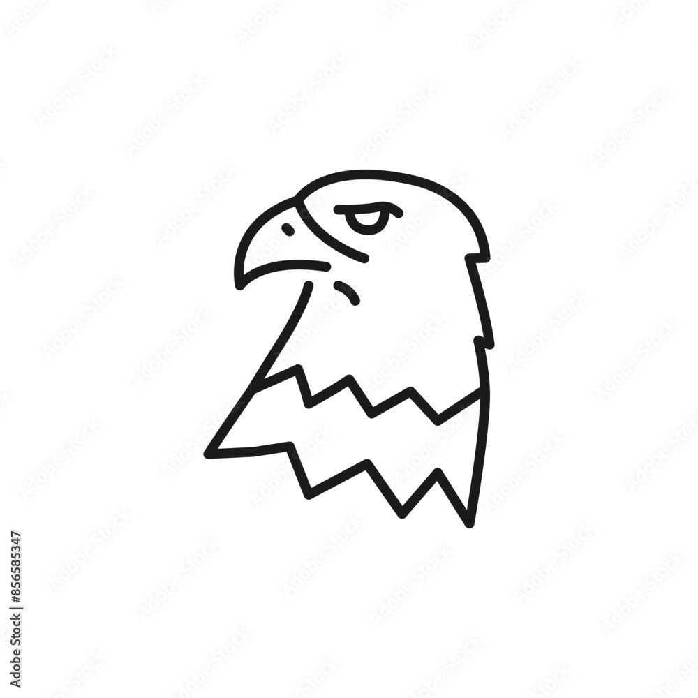 Naklejka premium Eagle head icon. Simple eagle head icon for social media, app, and web design. Vector illustration.