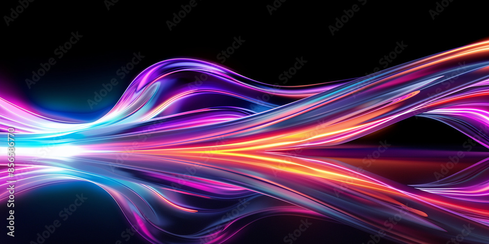 Abstract colorful curved surface art business background