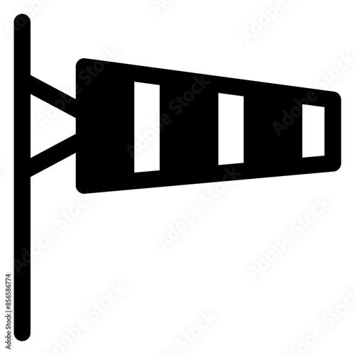 windsock  glyph icon isolated on white background