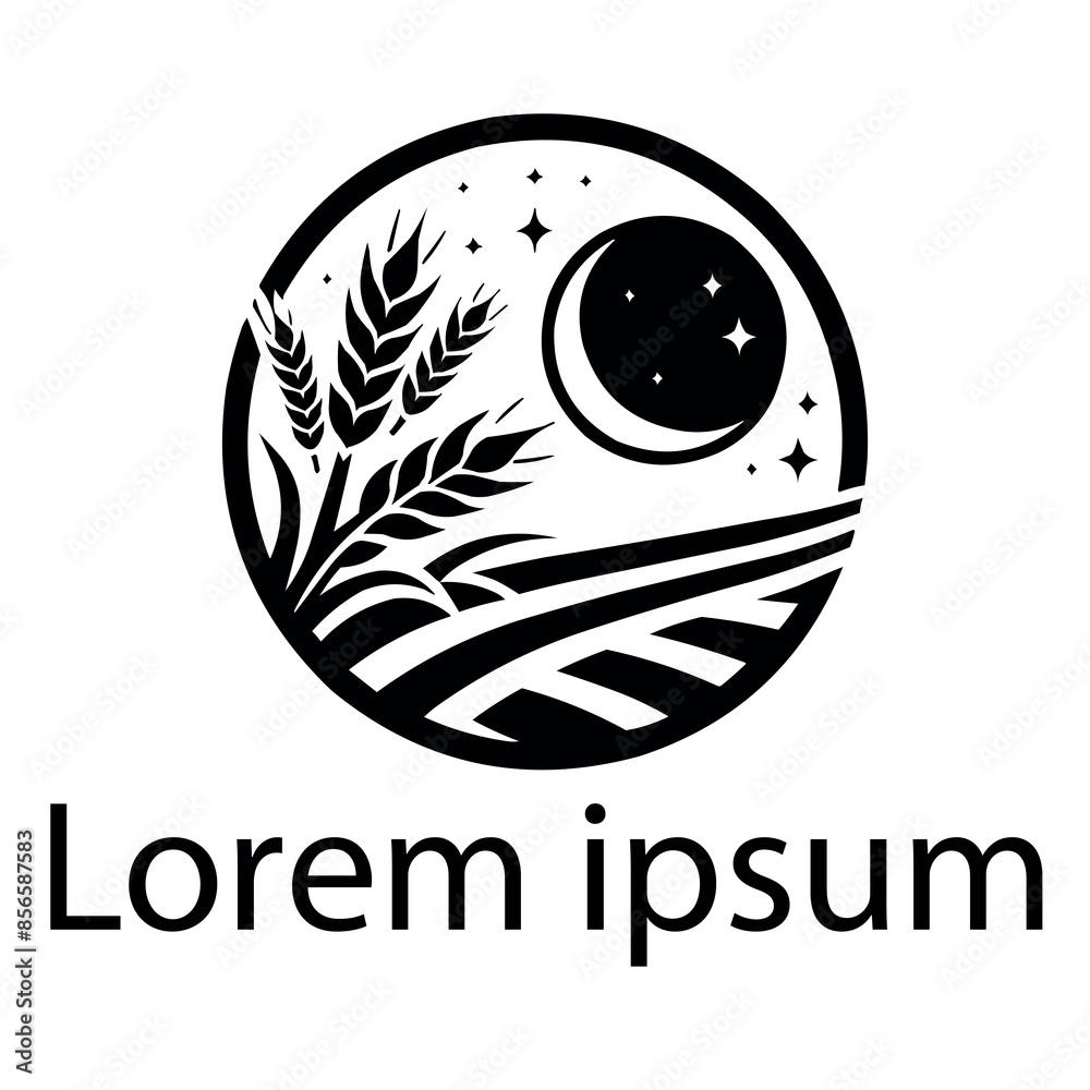 A black agriculture logo design A black agriculture logo design