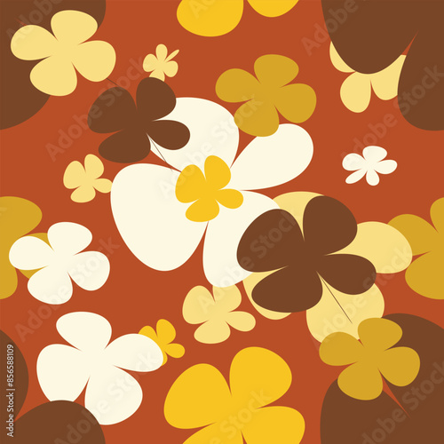 Wallpaper Mural Simple and cute daisy flower floral seamless pattern for kids. Creative kids texture for fabric. flower texture, vector repeat pattern background Torontodigital.ca