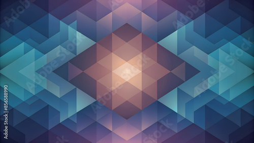 wallpaper with abstract geometric pattern - colorful illustration