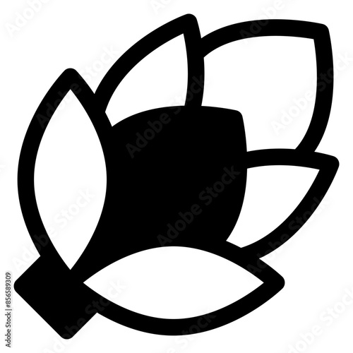 artichoke  glyph  icon isolated on white background