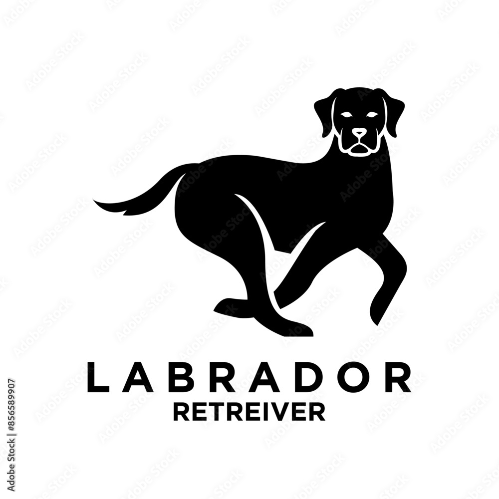 Labrador Retriever logo icon design illustration Labrador Retriever logo icon design illustration