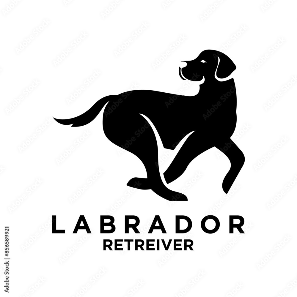 Labrador Retriever logo icon design illustration Labrador Retriever logo icon design illustration