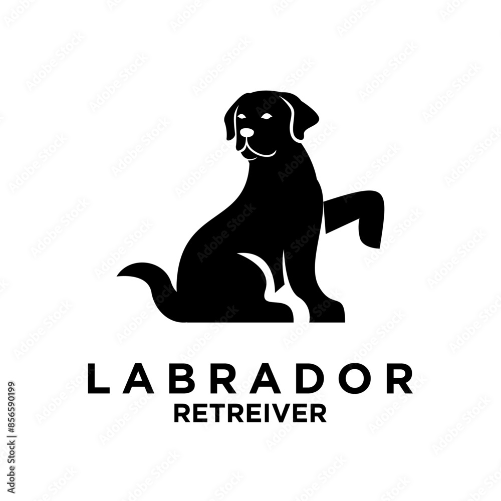 Labrador Retriever logo icon design illustration Labrador Retriever logo icon design illustration