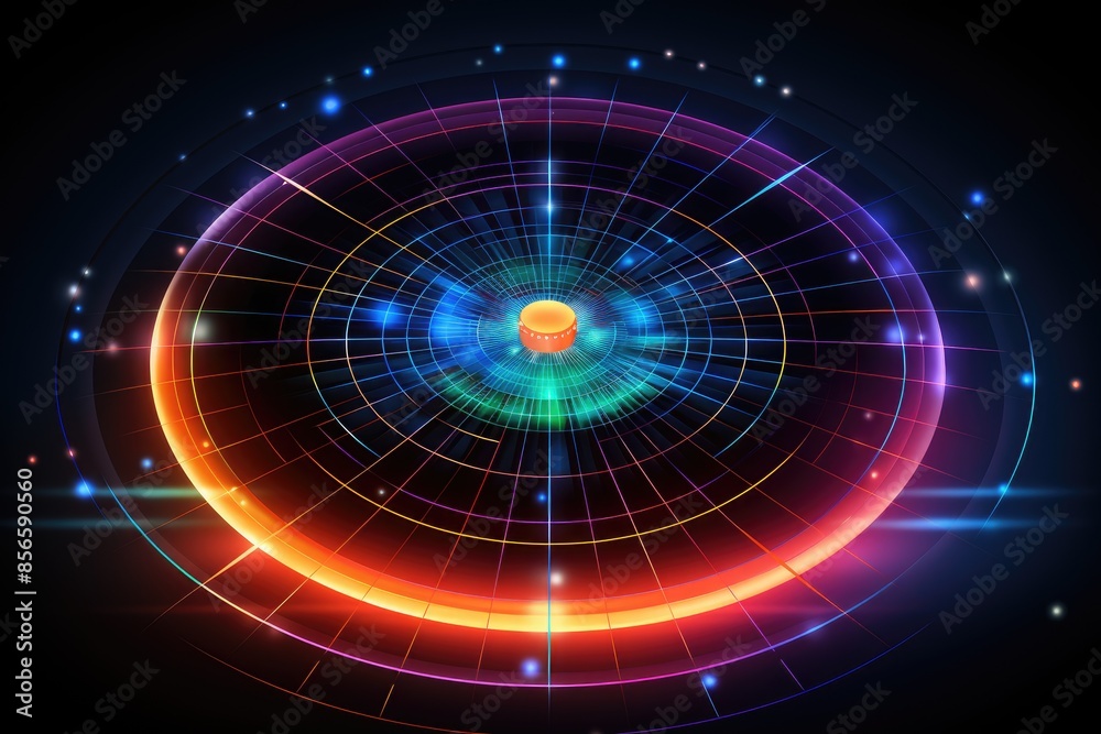 Obraz premium Abstract colorfull spirograph line background wallpaper design images