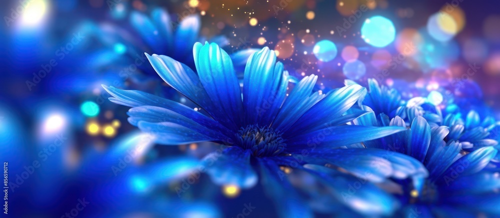 Blue Flowers in a Dreamy, Bokeh-Filled Atmosphere Blue Flowers in a Dreamy, Bokeh-Filled Atmosphere