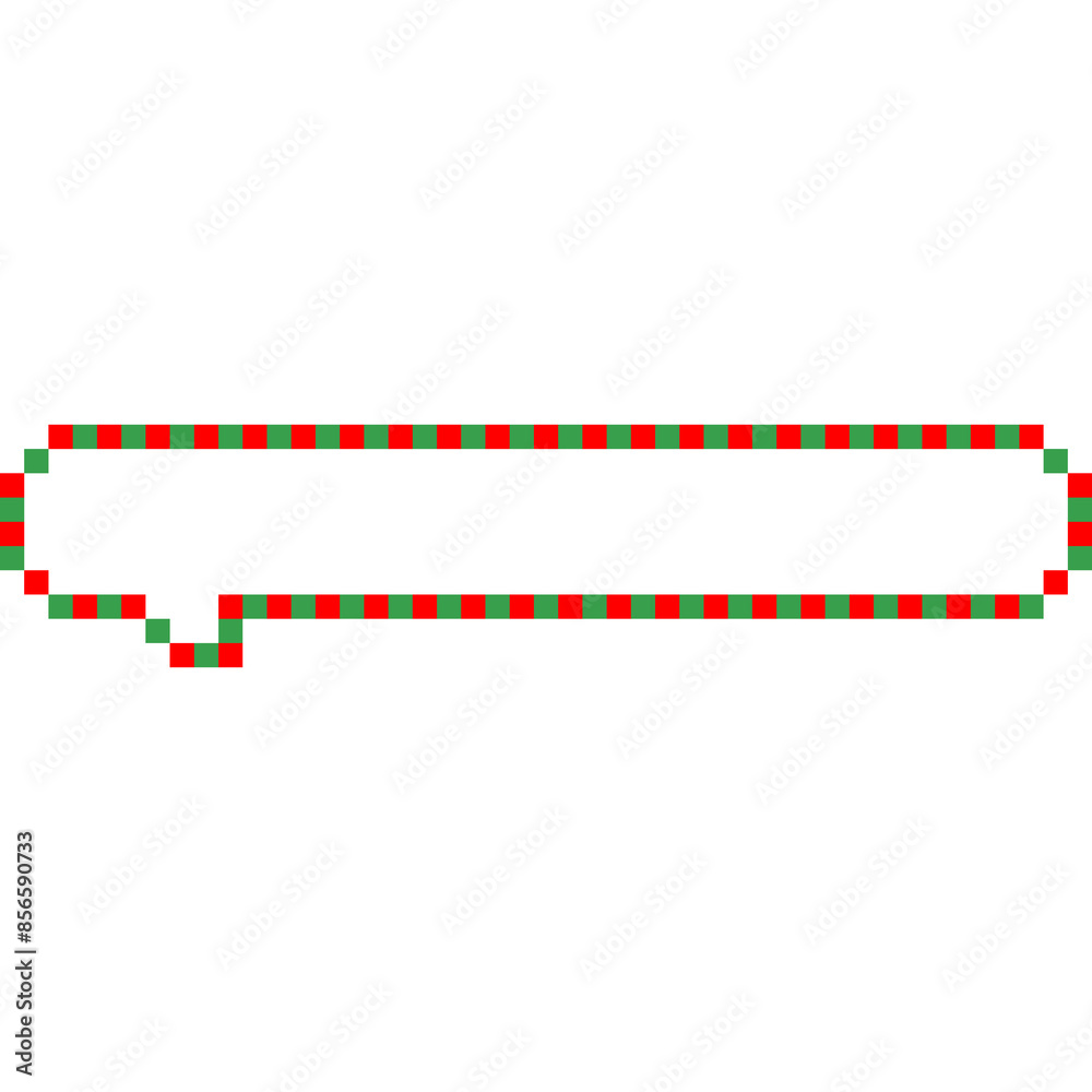 Obraz premium Pixel art christmas speech balloon 7