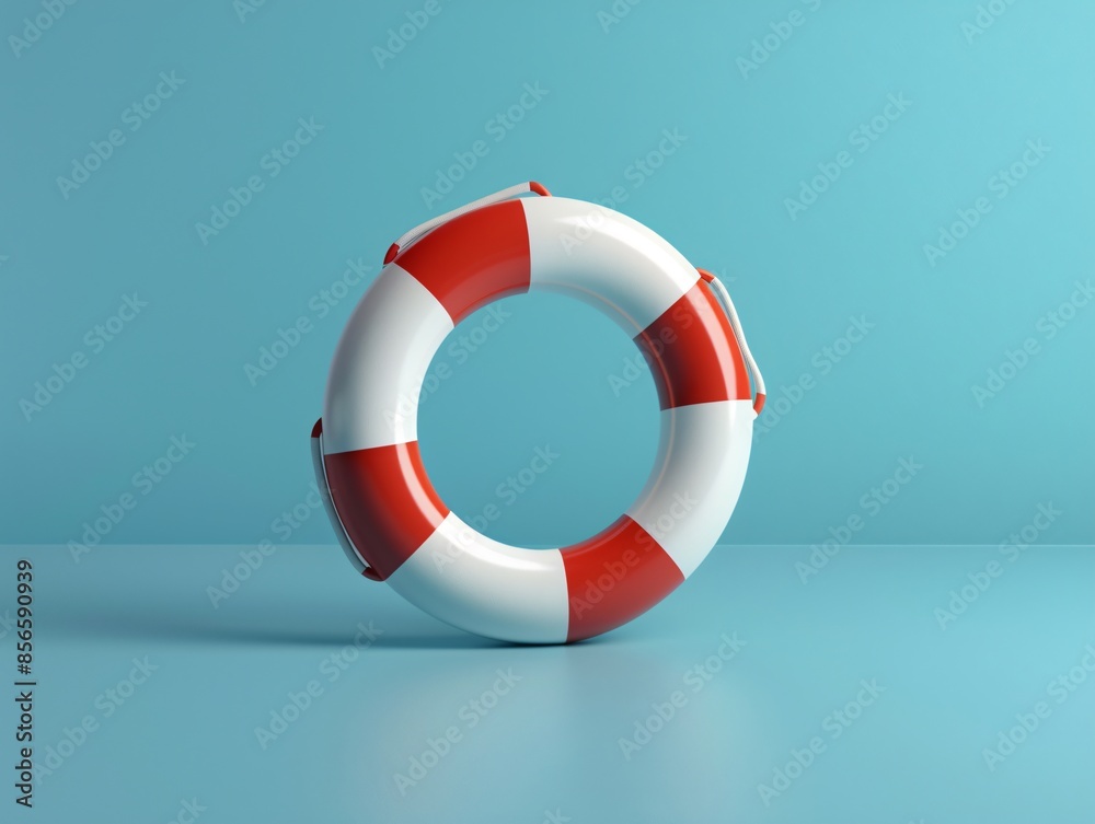 a red and white life preserver a red and white life preserver