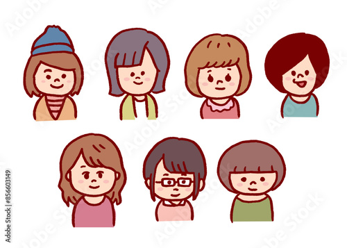 大学生や高校生のようなかわいい若者女子