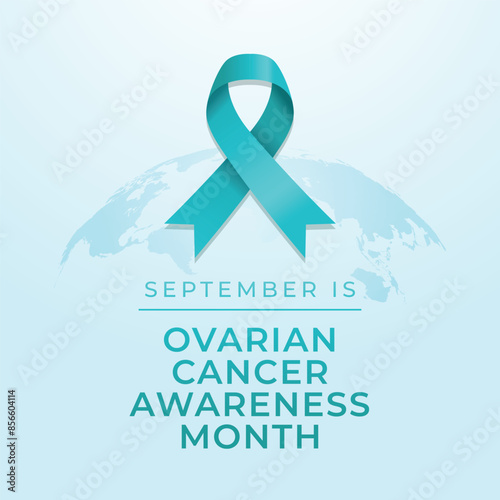 vector graphic of Ovarian Cancer Awareness Month ideal for Ovarian Cancer Awareness Month celebration.