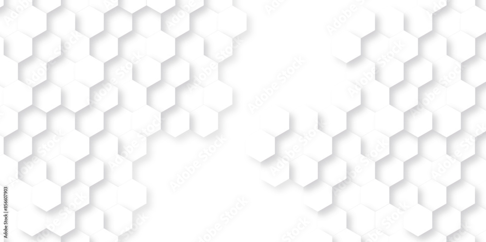 	
Abstract background with hexagon, modern abstract vector polygonal pattern. Futuristic abstract honeycomb technology white background. Luxury white hexagon pattern.