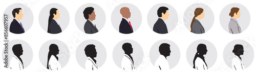 business profile side face avatar