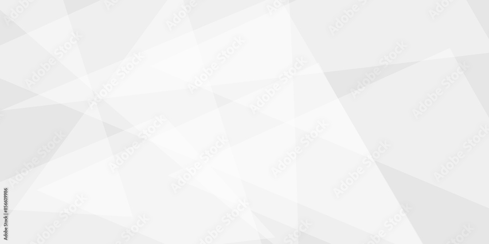 Obraz premium Abstract White and gray polygons Mosaic background mesh of triangles Geometric style. Mosaic template for your design. vector illustration