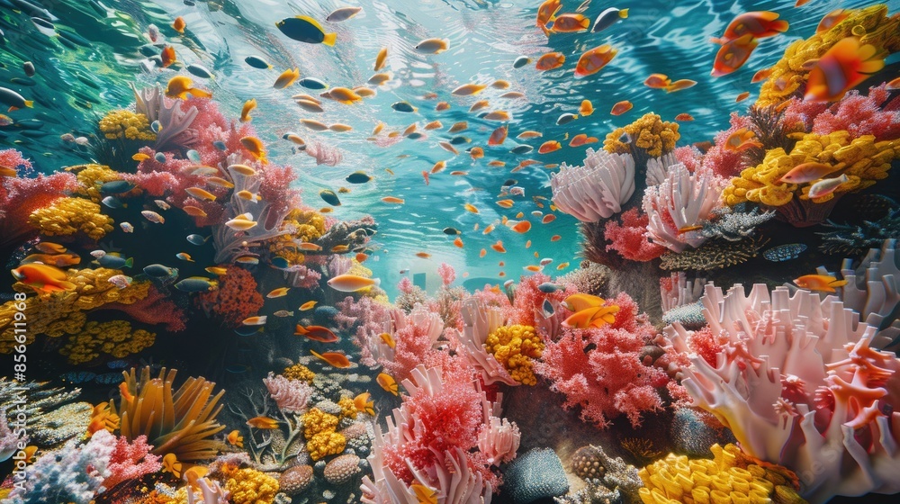 Fototapeta premium Ensuring Data Protection at a Coral Party
