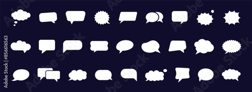 Bubble speech symbol. Set of cloud speech and talk. Vector illustration