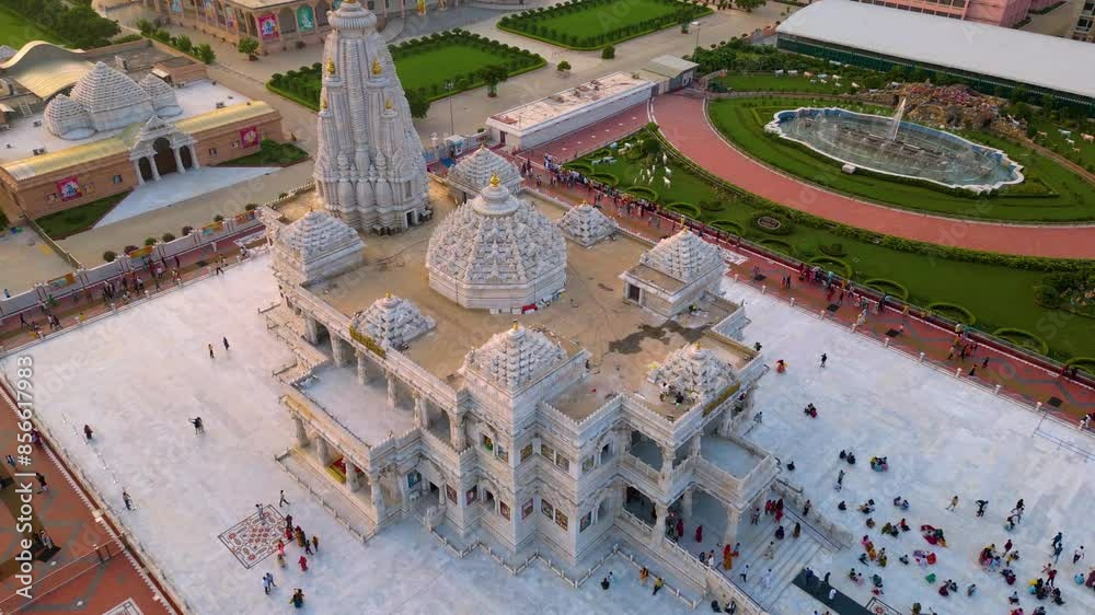 Prem Mandir Aerial View Founded By Jagadguru Shri Kripalu Ji Maharaj 