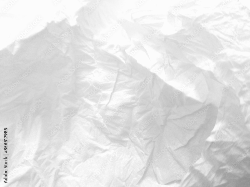 Obraz premium Abstract crumpled texture white tissue background
