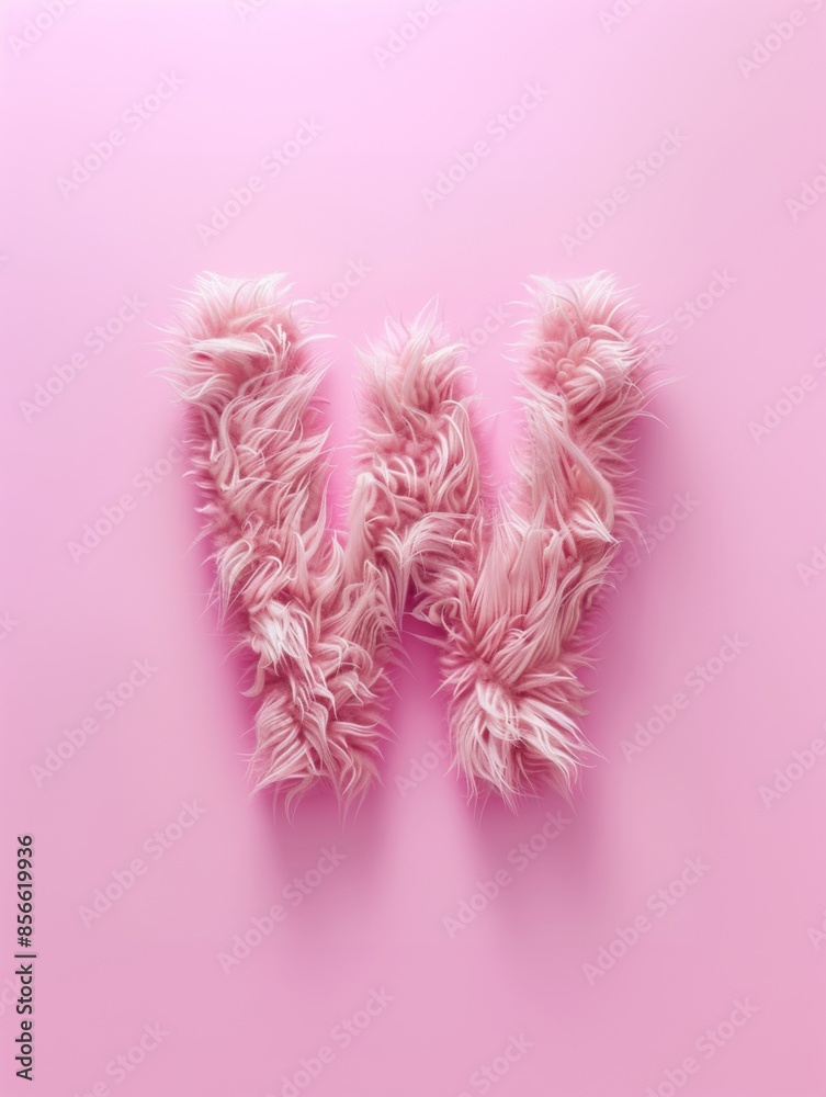Fototapeta premium Fluffy Typography Delight: Super Lovely Candy Colors in Natural Light, Letters, Typography design, Graphic resource, wallpaper, banner design, brochure, web, advertising,