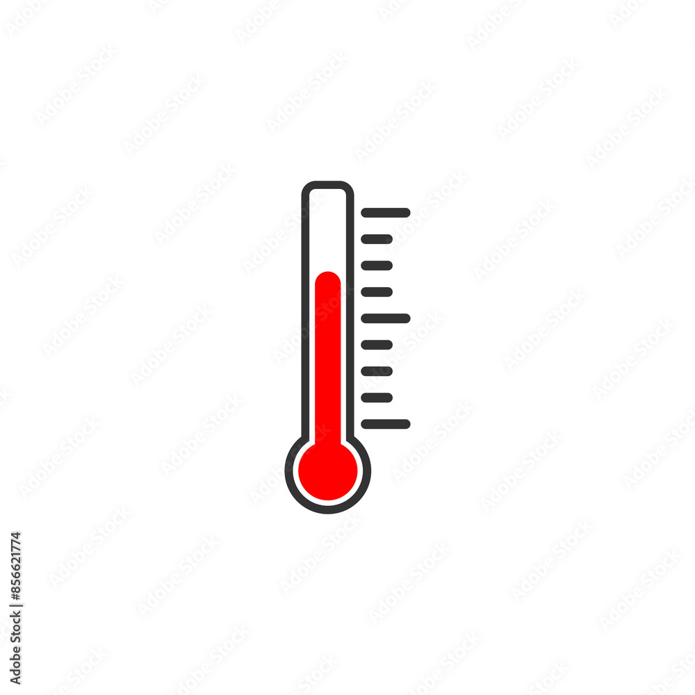 Thermometer icon isolated on transparent background Thermometer icon isolated on transparent background