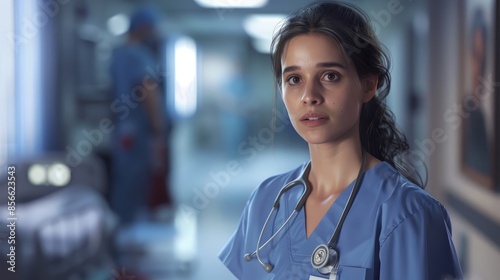 Portrait of a compassionate and intelligent doctor in medical scrubs