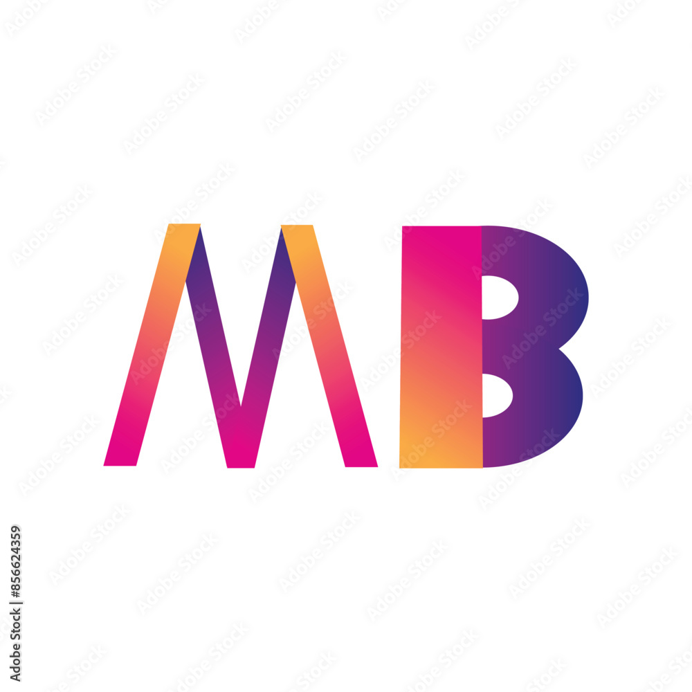 Initial Letter MB Logo Lowercase, magenta and orange, Modern and Simple Logo Design Initial Letter MB Logo Lowercase, magenta and orange, Modern and Simple Logo Design