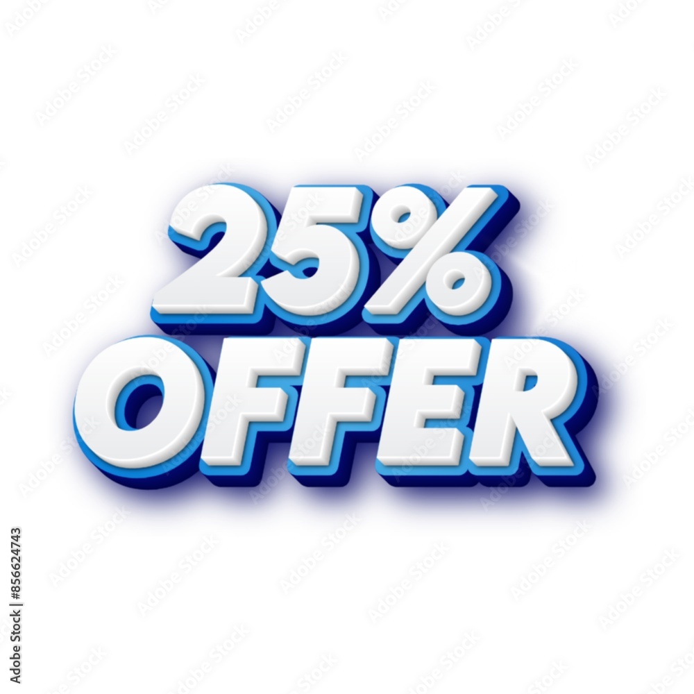 3D 25% offer text poster 3D 25% offer text poster