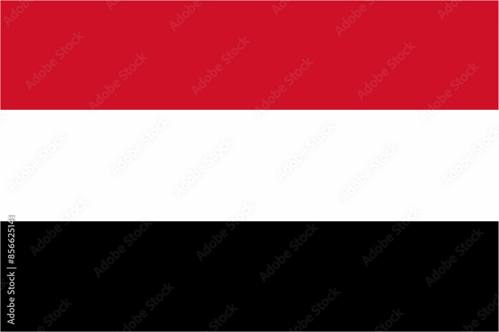 Yemen official flag vector with standard size and proportion. National flag emblem with accurate size and colors. Yemen official flag vector with standard size and proportion. National flag emblem with accurate size and colors.