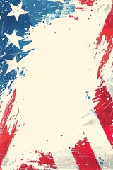 Grunge USA flag background with space for text.