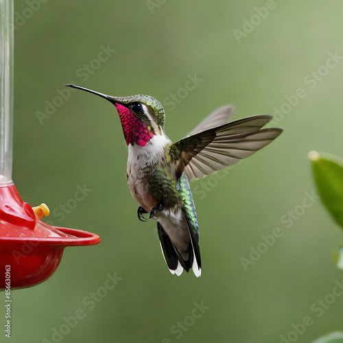 Vividly colored bird in nature.