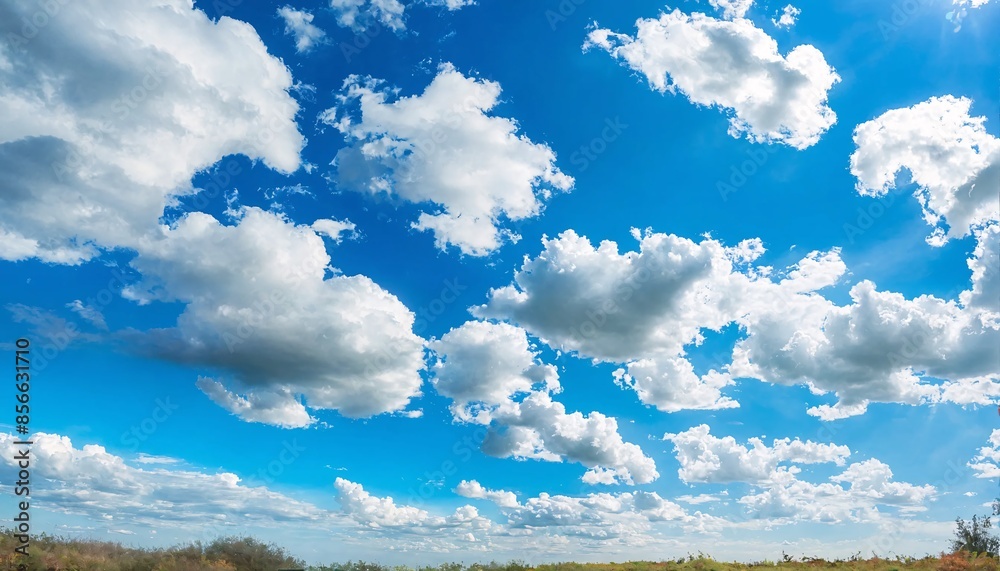 Obraz premium Blue sky with clouds