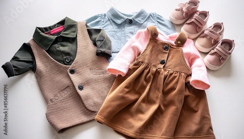 Stylish outfits for babies. photo