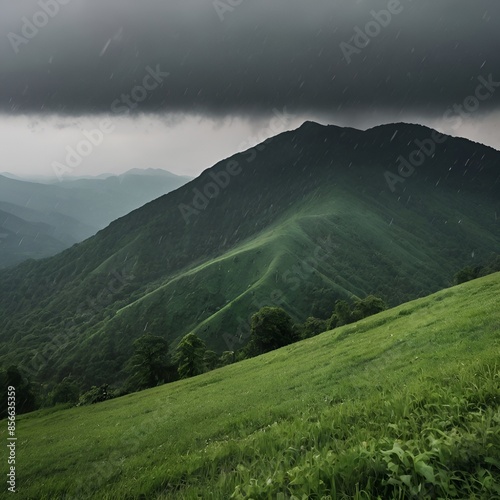 landscape with fog