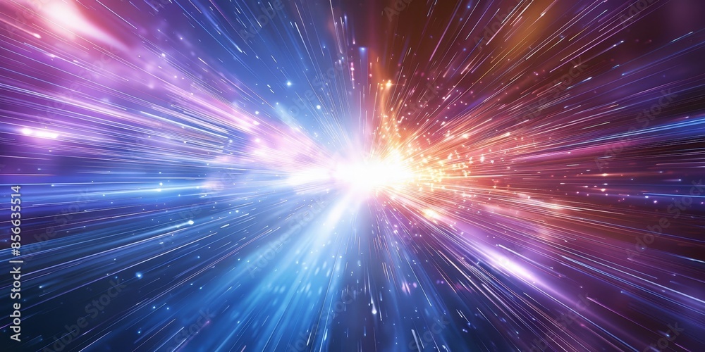 Naklejka premium Abstract Light Burst with Radiating Lines