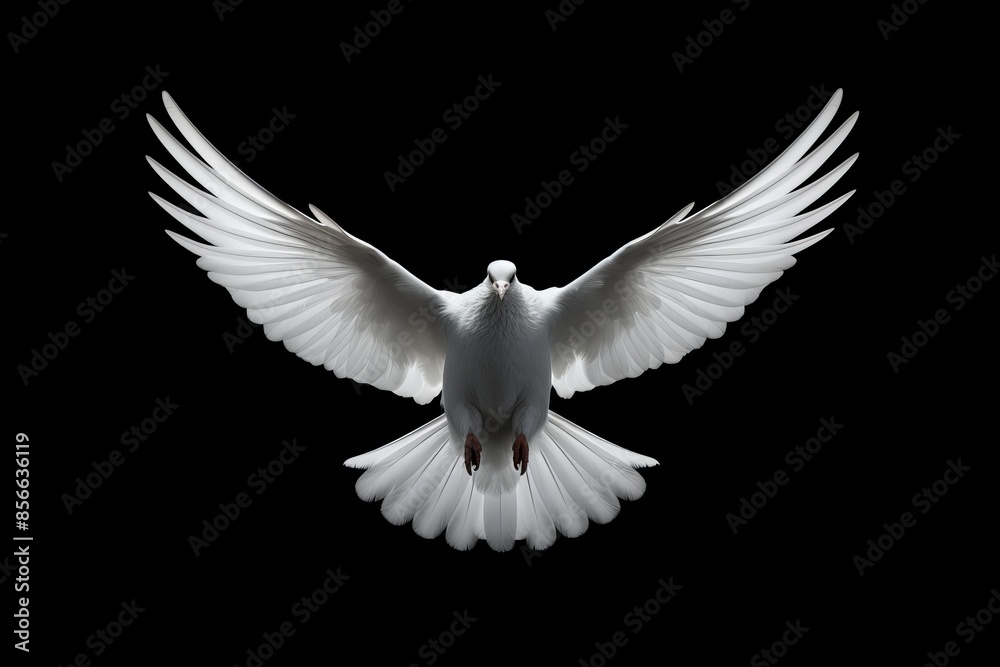 Fototapeta premium Symbolic white dove, a universal peace symbol representing tranquility and harmony