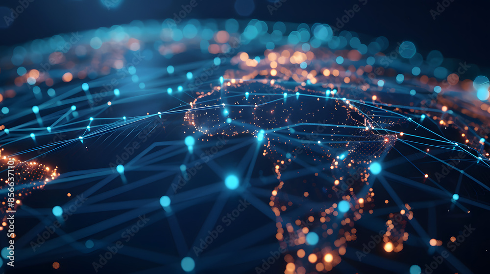 Global communication interconnection, where the bouncing light on the Earth's sphere connects various regions, is a communication concept.