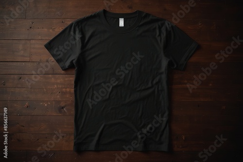 Blank Plain Black T-Shirt Mockup