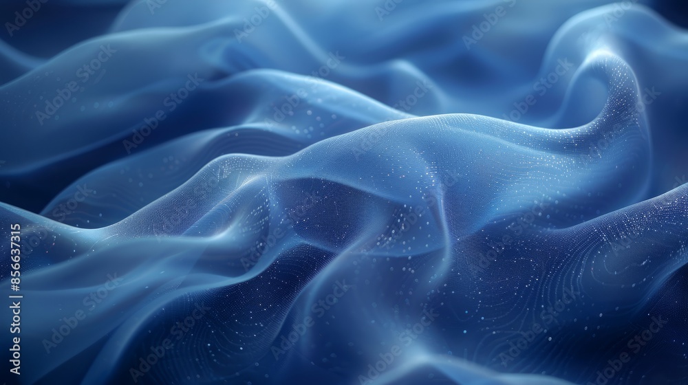 Obraz premium Smooth, elegant dark blue silk.