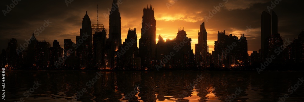 Obraz premium Impacts of climate change on the earth s rising temperatures caused by global warming