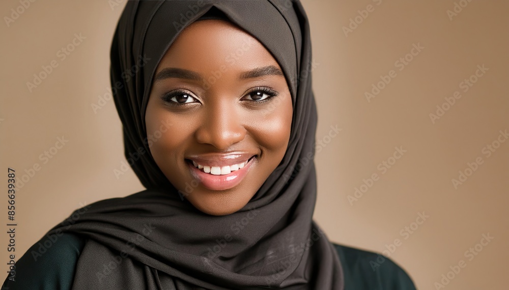 muslim hijab woman in dynamic shot happy and positive for modest trendy arab women fashion. With copy sapce area muslim hijab woman in dynamic shot happy and positive for modest trendy arab women fashion. With copy sapce area